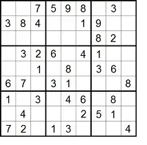 Printable Sudoku Games on Printable Sudoku Puzzles  Free