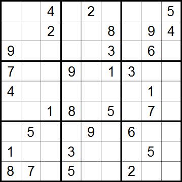 Printable Sudoku puzzles