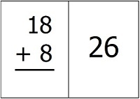 Addition flash card example