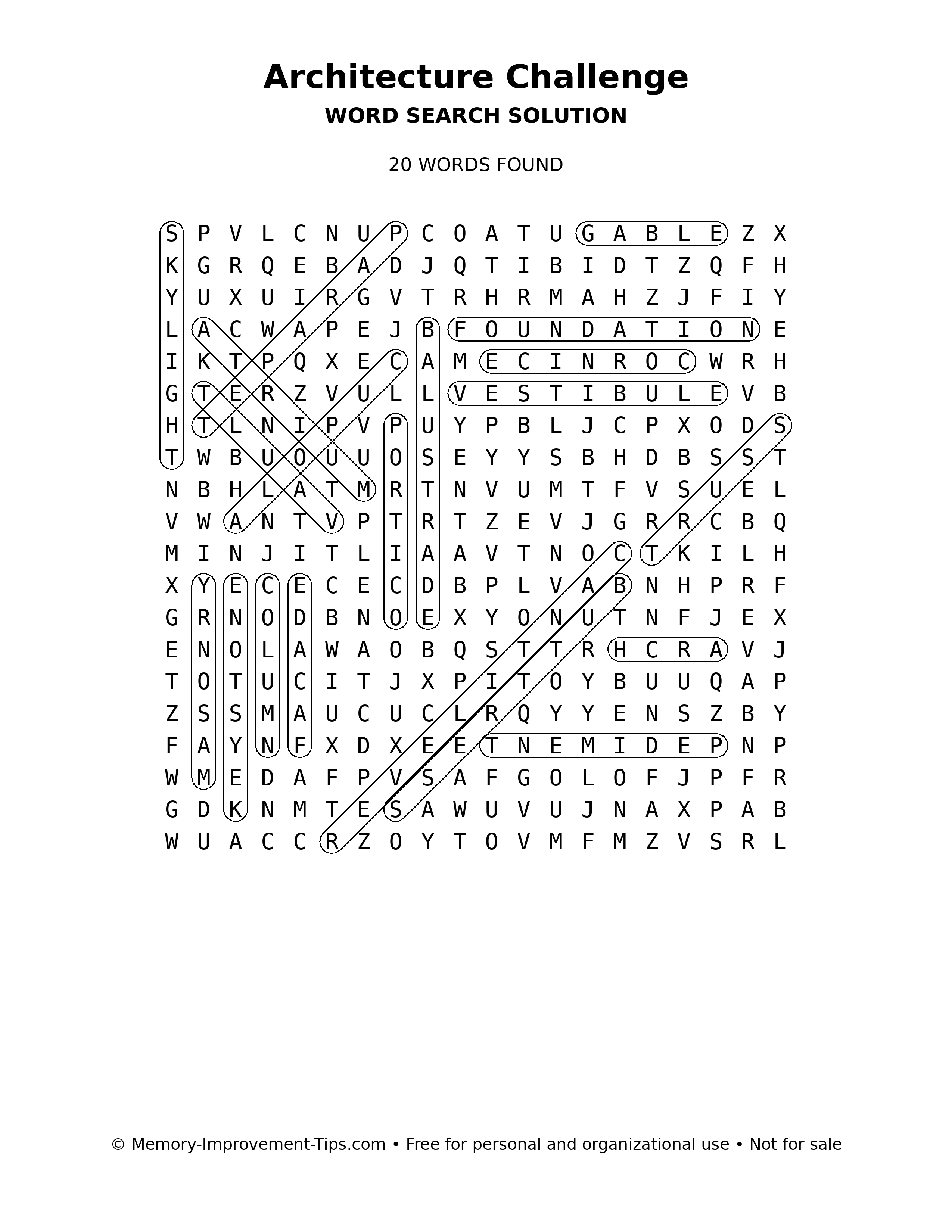 Architecture Challenge word search solution