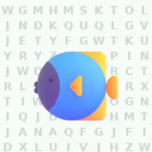 Fish 2 animal word search puzzle