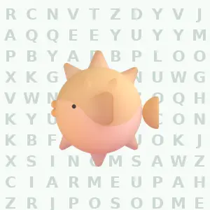 Fish 3 animal word search puzzle