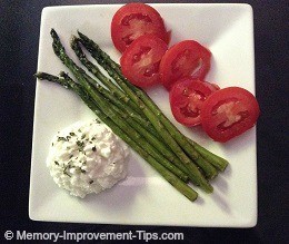 asparagus and tomatoes