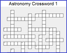 Astronomy Crossword Printable