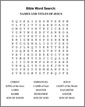 Printable Bible Word Search Puzzles - Free Printable Bible Word Search Puzzles - Free
