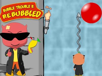 Bubble Trouble 2: Rebubbled - arcade bubble shooter with platforms and power-ups