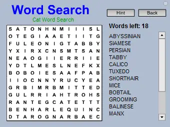 word searches for kids