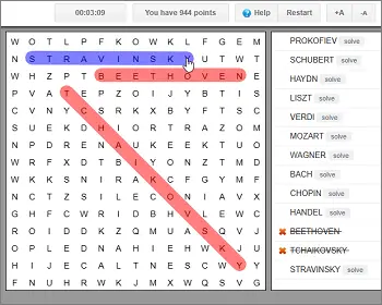 Composer word search