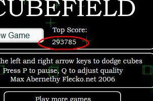 Cube Field High Score