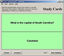 CueCard - Free Flash Card program