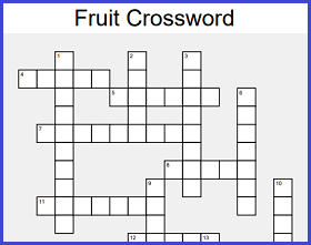 fruit crossword