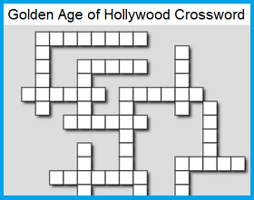 Golden Age of Hollywood Crossword Printable