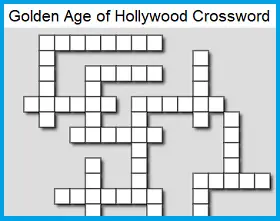 Golden Age of Hollywood Crossword Printable