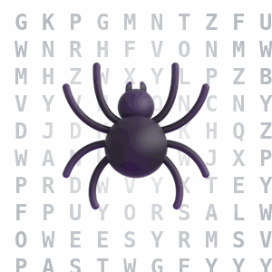 Creepy Crawlies Halloween word search puzzle
