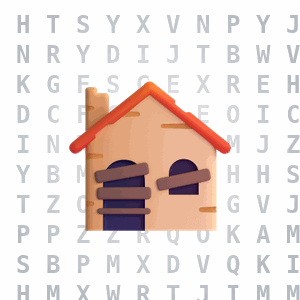 The Haunted House Halloween word search puzzle