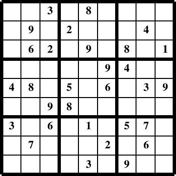 Printable Sudoku puzzles