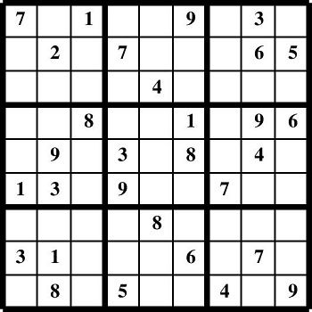 Printable Sudoku puzzles