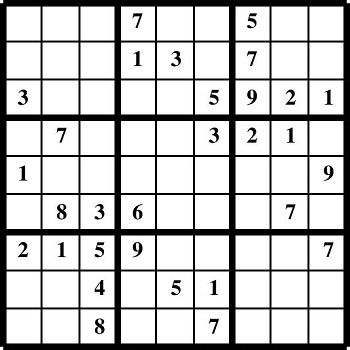 Printable Sudoku puzzles