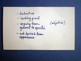 Index Card - Back