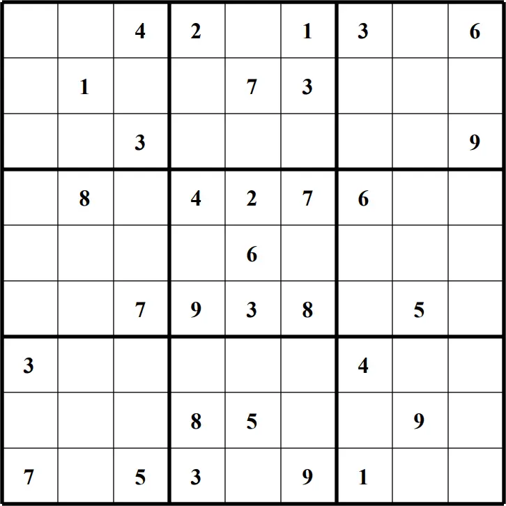 Large Printable Sudoku Puzzle