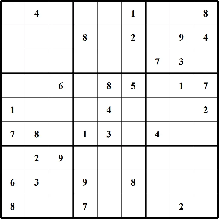 Large Printable Sudoku Puzzle