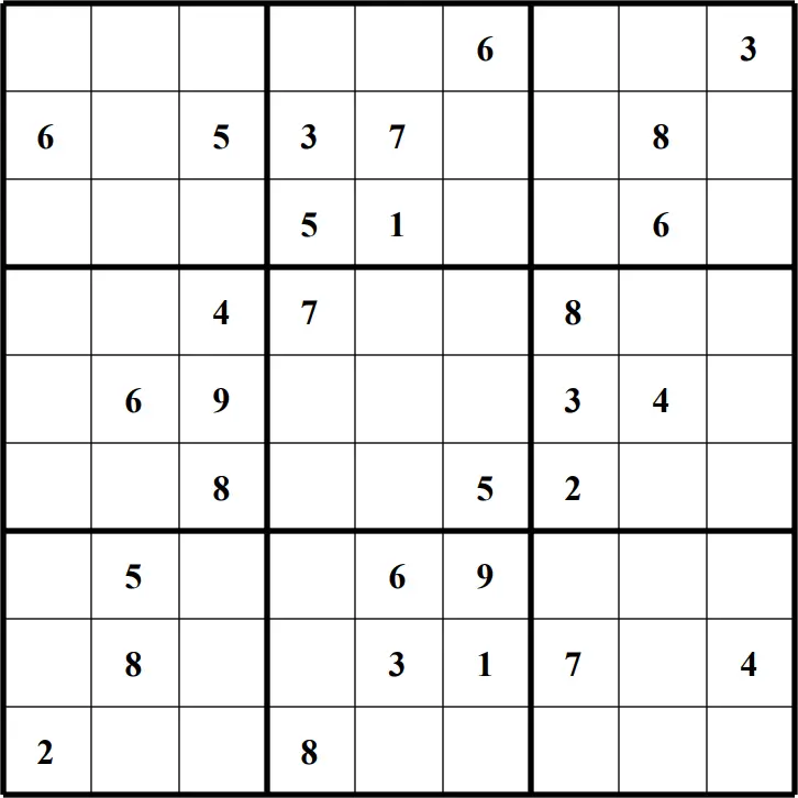 Large Printable Sudoku Puzzle