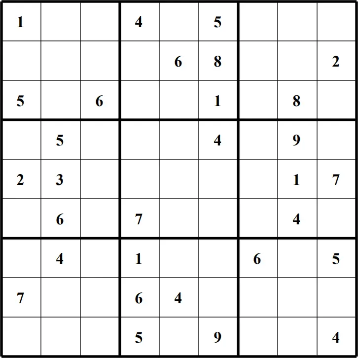 Large Printable Sudoku Puzzle