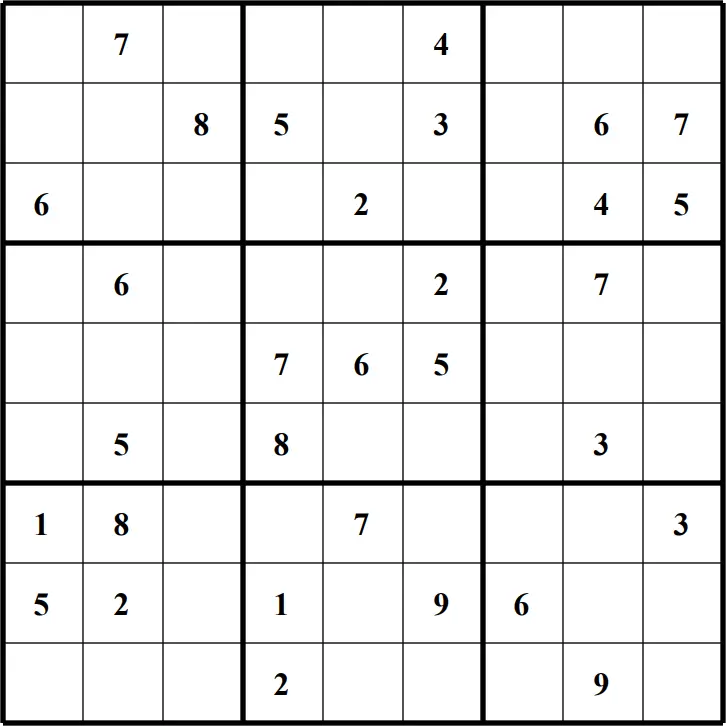 Large Printable Sudoku Puzzle