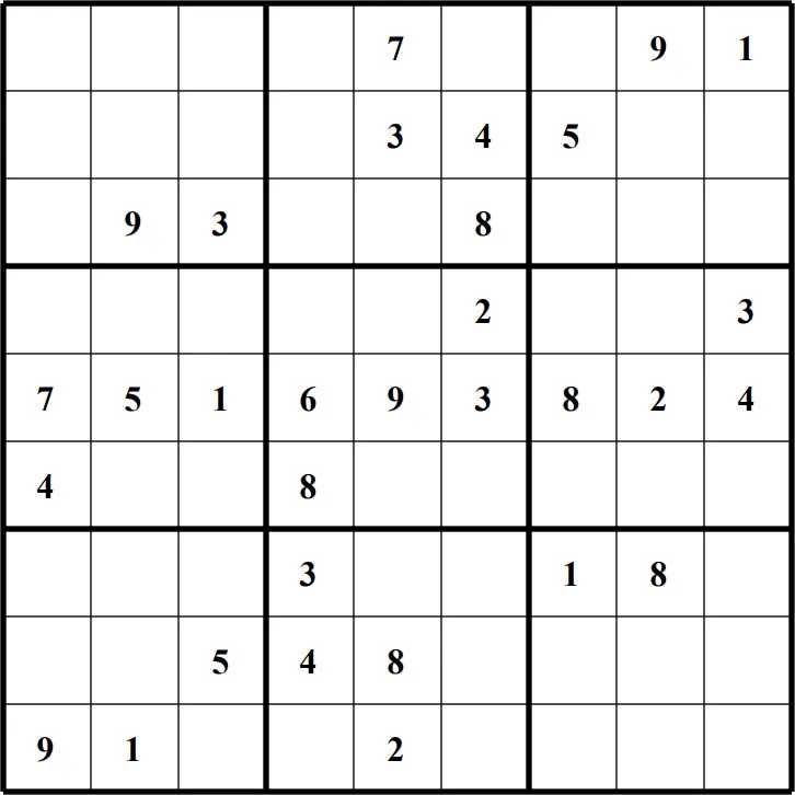 Large Printable Sudoku Puzzle