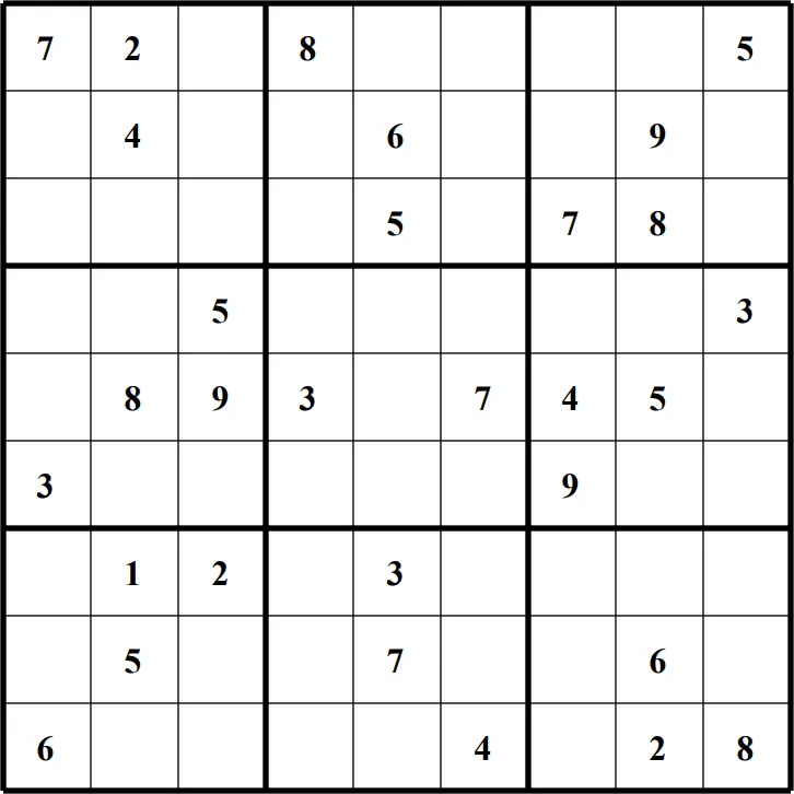 Large Printable Sudoku Puzzle