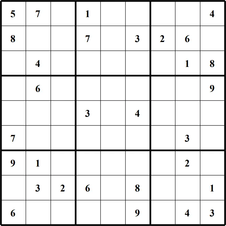 Large Printable Sudoku Puzzle