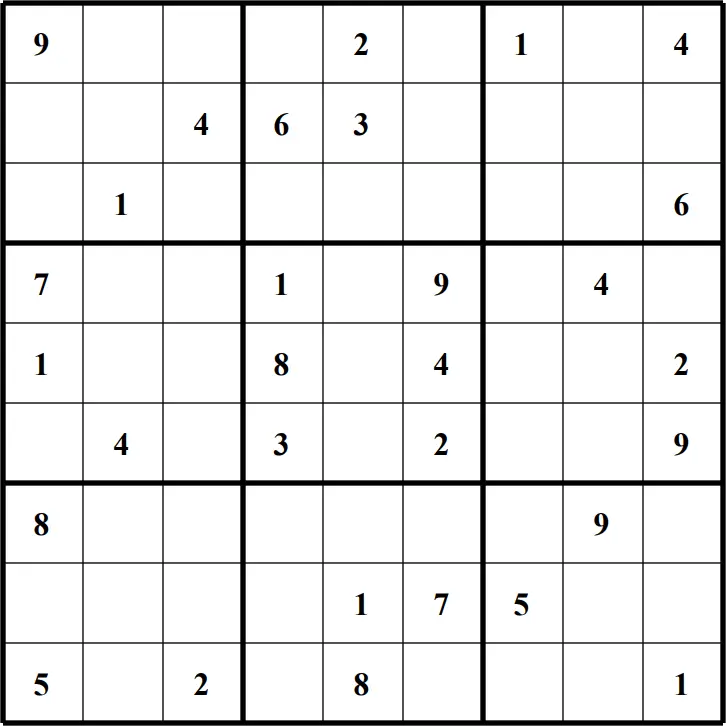 Large Printable Sudoku Puzzle