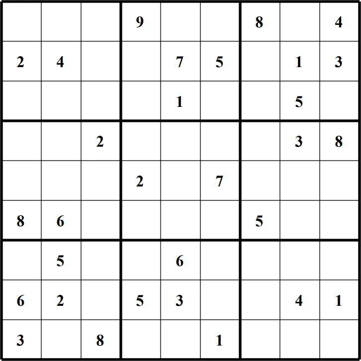 Large Printable Sudoku Puzzle