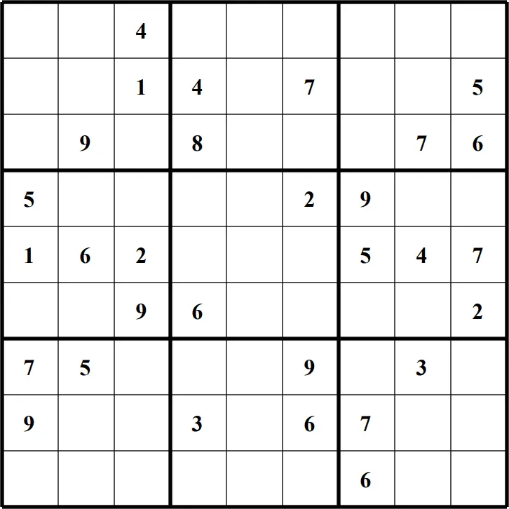 Large Printable Sudoku Puzzle