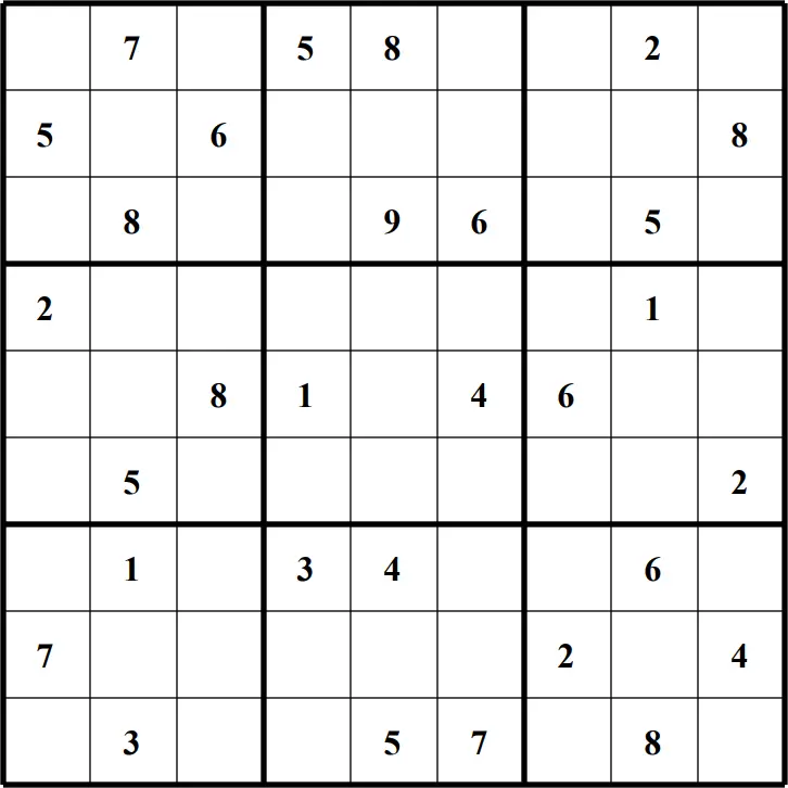 Large Printable Sudoku Puzzle