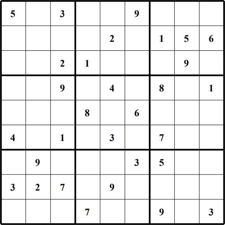 Large Printable Sudoku Puzzle