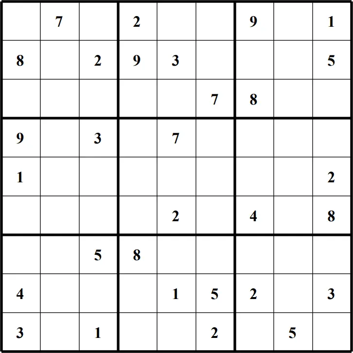 Large Printable Sudoku Puzzle