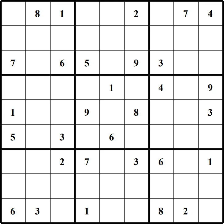 Large Printable Sudoku Puzzle