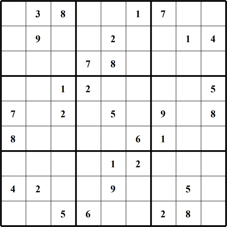 Large Printable Sudoku Puzzle