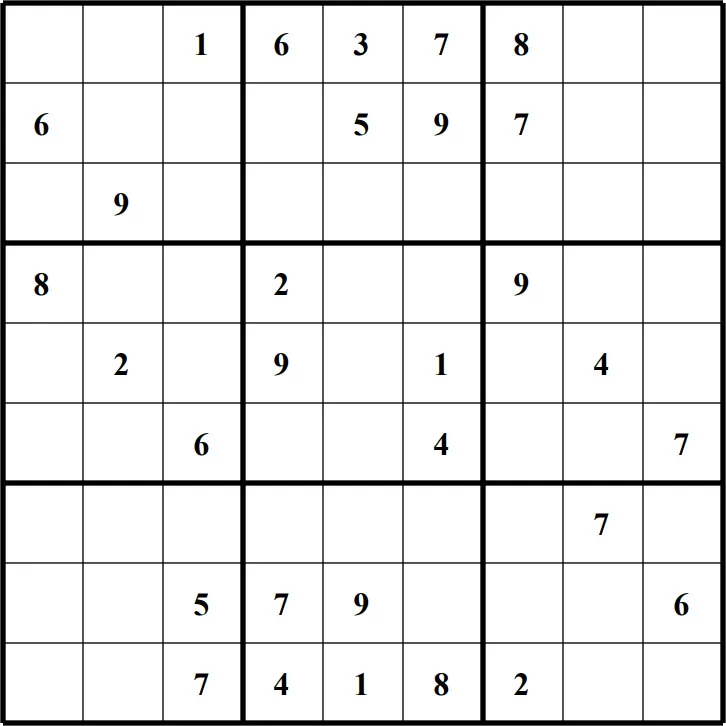 Large Printable Sudoku Puzzle