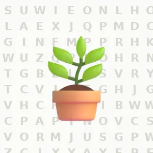 Large Print Gardening printable large print word search