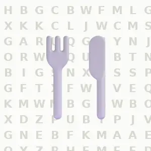 Large Print Favorite Foods printable large print word search