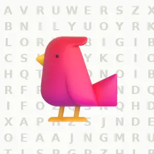 Large Print Birds printable large print word search