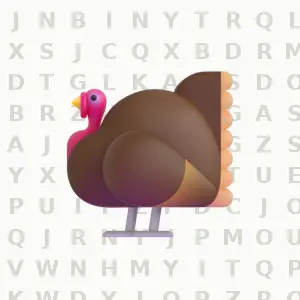 Classic Thanksgiving, Large Print printable large print word search