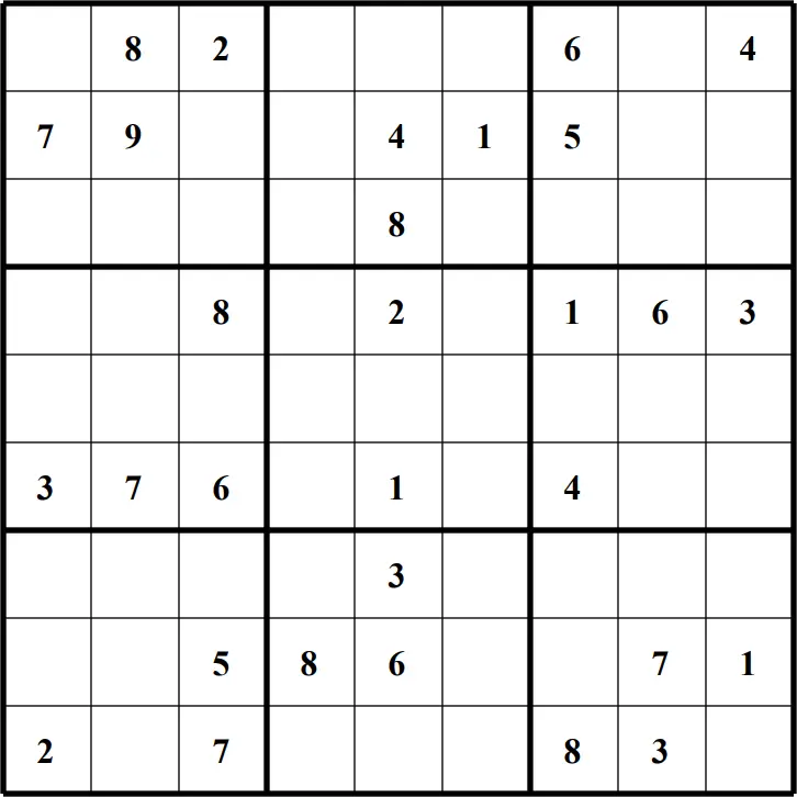 Large Printable Sudoku Puzzle