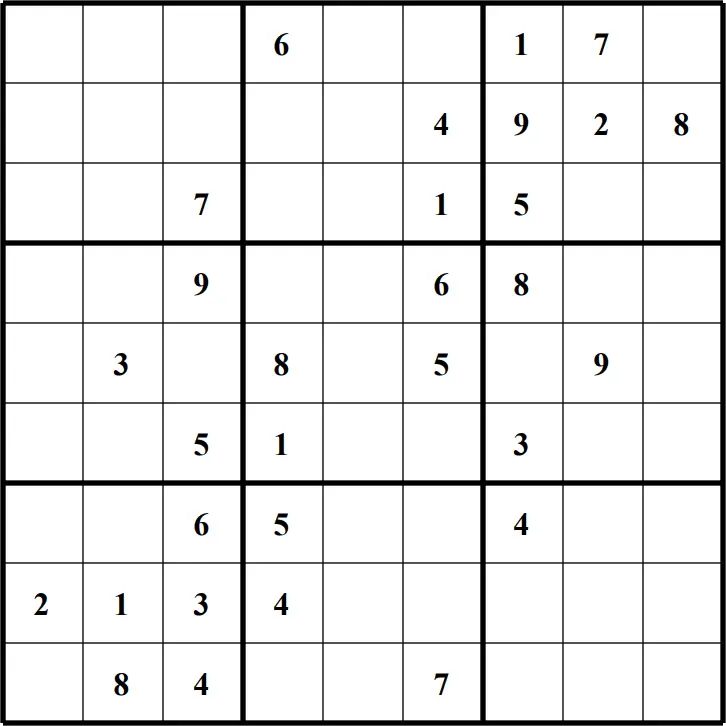 Large Printable Sudoku Puzzle