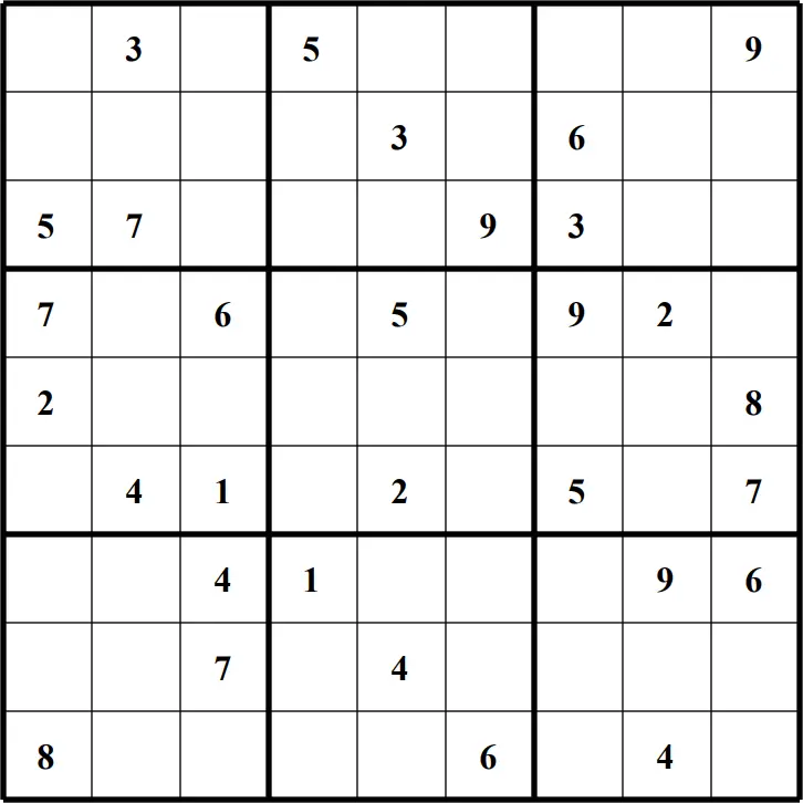 Large Printable Sudoku Puzzle