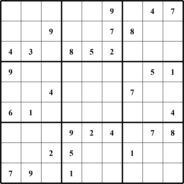 Large Printable Sudoku Puzzle