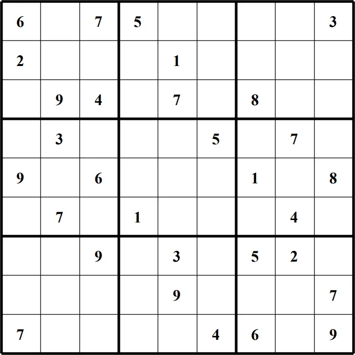 Large Printable Sudoku Puzzle