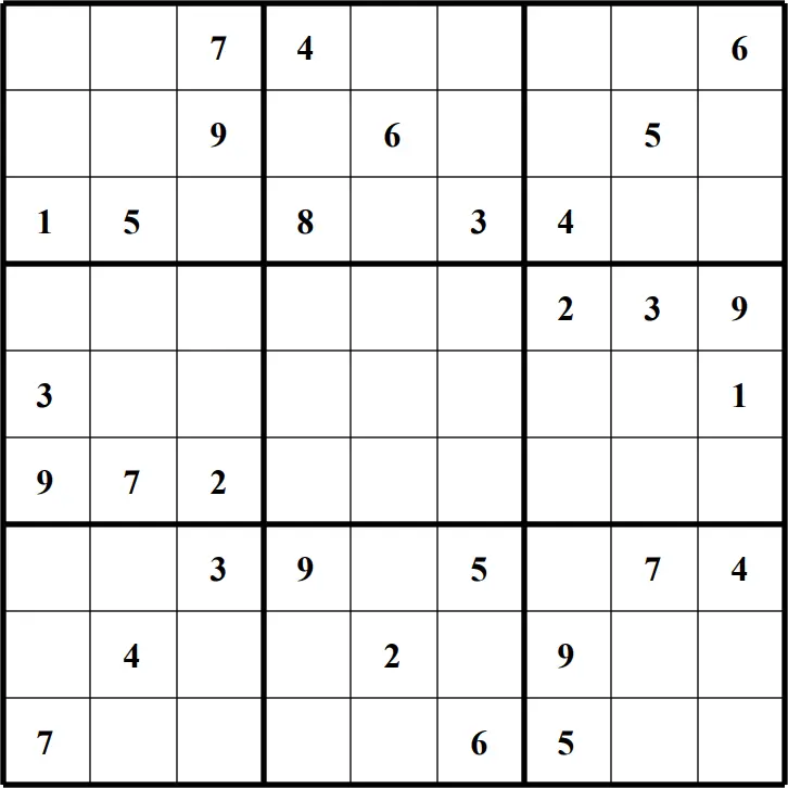 Large Printable Sudoku Puzzle